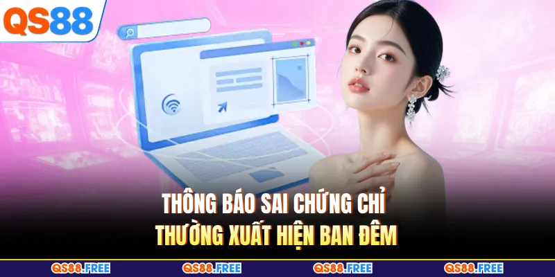 Thông báo sai chứng chỉ thường xuất hiện ban đêm